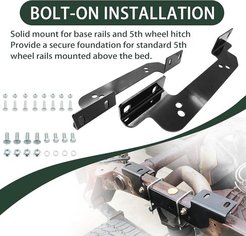 16411 5th Wheel Installation Brackets Compatible with Chevrolet Silverado & GMC Sierra 2500HD 3500HD 2500 3500 HD Excluding Cab & Chassis 2011-2019 Fifth Wheel Trailer Hitch Mounting Brakcet Kit in Kuwait