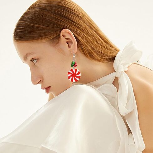 عيد الميلاد موضوع الأقراط الاكريليك لطيف سانتا كلوز الزنجبيل الرنة عيد الميلاد جوارب أقراط مجوهرات عيد الميلاد هدية in Kuwait