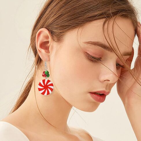 عيد الميلاد موضوع الأقراط الاكريليك لطيف سانتا كلوز الزنجبيل الرنة عيد الميلاد جوارب أقراط مجوهرات عيد الميلاد هدية in Kuwait