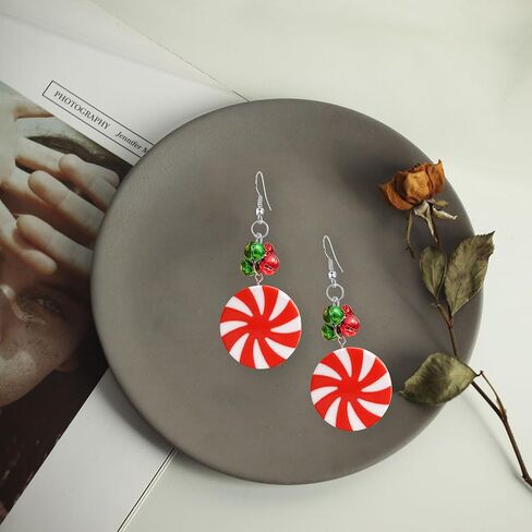 عيد الميلاد موضوع الأقراط الاكريليك لطيف سانتا كلوز الزنجبيل الرنة عيد الميلاد جوارب أقراط مجوهرات عيد الميلاد هدية in Kuwait