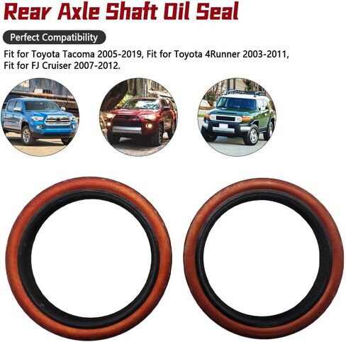 مانع تسرب زيت عمود المحور الخلفي مناسب لسيارة Toyota Tacoma 2005-2019 4Runner 2003-2011 FJ Cruiser 2007-2012، استبدال عمود ختم الزيت 90310-58003، قطعتان خلفيتان يسار ويمين in Kuwait