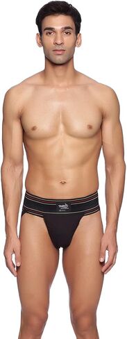 Men's Athletic Wolf Stretchable Supporter Jockstraps with Cup Pocket, Ideal for Workout and Sports Quick Dry Moisture Wicking Underwear Navy Blue - Large in Kuwait