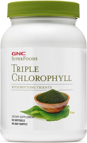 GNC Superfoods Triple Chlorophyll، 90 كبسولة هلامية، يدعم فقدان الوزن in Kuwait