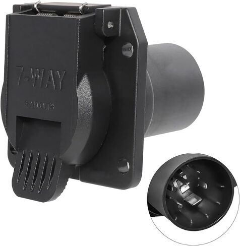 Gonice 7-Way RV Blade Trailer Connector for Chevy, Ford, GMC, Nissan, and More - Factory Tow Package and USCAR Socket Required in Kuwait