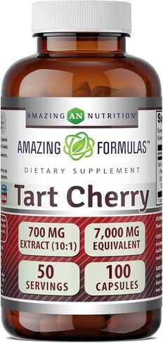 Amazing Formulas Tart Cherry Extract 7000mg Per Serving 200 Capsules Supplement | Non-GMO | Gluten Free | Made in USA in Kuwait
