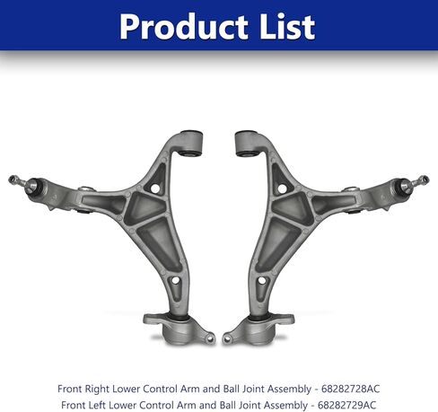 Control Arm, Replacement For Front Lower Left & Right Control Arm With Ball Joints Compatible With 2016-2022 Jeep Grand Cherokee, 2016-2022 Dodge Durango in Saudi Arabia