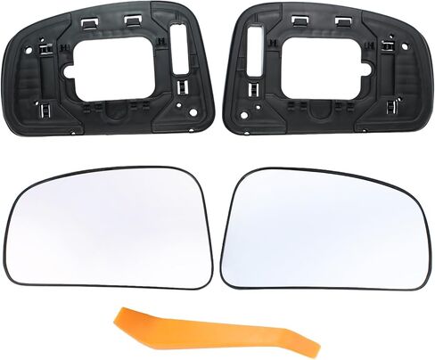 Pair Left and Right Side Rearview Non-Heated Mirror Glass with Backing Plate for Nissan Versa 2007-2012 in Kuwait