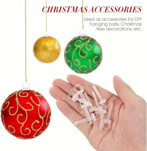 قبعات شماعات زينة إسفنجية لعيد الميلاد، 100 قطعة من غطاء كرة إسفنجية مع خطاف بلاستيكي شماعات كرات عيد الميلاد بديلة لإمدادات زينة شجرة عيد الميلاد in Kuwait