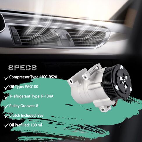 AC Compressor with Clutch Fit for 2011-2016 Ford F-250, F-350, F-450, F-550 Super Duty, 6.7L V8 Replace BC3419D629AD in Saudi Arabia