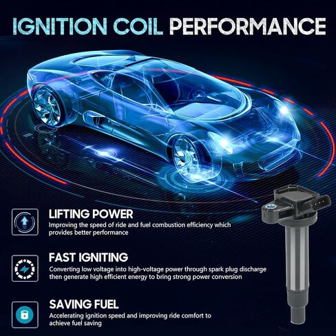 8PCS Ignition Coil Pack with 8PCS Iridium Spark Plug Compatible with Toyota 4Runner Land Cruiser Sequoia Tundra Lexus LS430 GS430 SC430 GX470 LX470 4.3L 4.7L, Replace for UF230 UF493 in Saudi Arabia