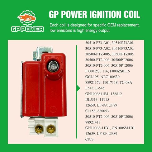 Performance Ignition Coil Pack UF89 30510-PT2-006 Set Of 1 Compatible With Acura Integra Type R GS-R LS GS EL Honda Accord Civic CR-V Civic Del Sol 1.5 1.6 1.7 1.8 2.0 2.2 2.3 L4 in Saudi Arabia