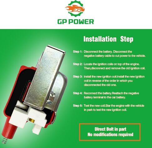 Performance Ignition Coil Pack UF89 30510-PT2-006 Set Of 1 Compatible With Acura Integra Type R GS-R LS GS EL Honda Accord Civic CR-V Civic Del Sol 1.5 1.6 1.7 1.8 2.0 2.2 2.3 L4 in Saudi Arabia