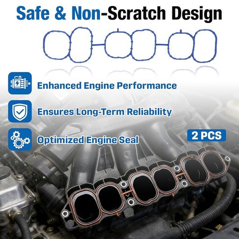 2 Pcs MS97220 Fuel Injection Plenum Gasket - Intake Manifold Seal Set,Compatible with Select Nissan (Altima, Pathfinder, Murano, Quest 3.5L) Models,Compatible with Infiniti (QX60, JX35 3.7L) Models in Kuwait