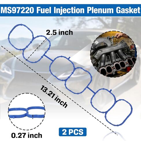 2 Pcs MS97220 Fuel Injection Plenum Gasket - Intake Manifold Seal Set,Compatible with Select Nissan (Altima, Pathfinder, Murano, Quest 3.5L) Models,Compatible with Infiniti (QX60, JX35 3.7L) Models in Kuwait