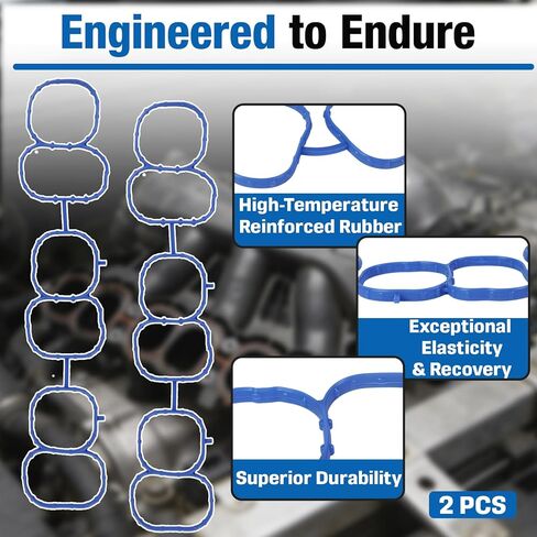 2 Pcs MS97220 Fuel Injection Plenum Gasket - Intake Manifold Seal Set,Compatible with Select Nissan (Altima, Pathfinder, Murano, Quest 3.5L) Models,Compatible with Infiniti (QX60, JX35 3.7L) Models in Kuwait