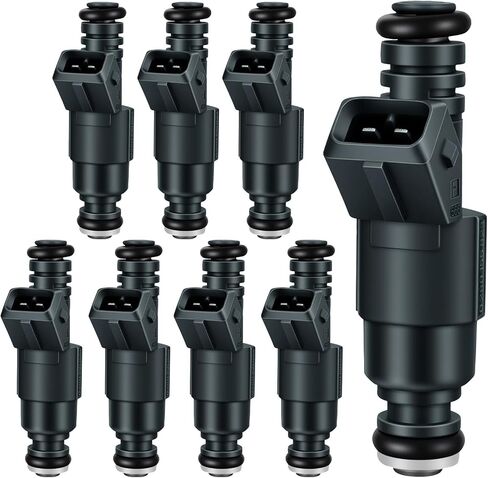 1999-2005 8Pcs Fuel Injectors Compatible for BMW 540i 1999-2003 740i 740il 1999-2001 X5 2000-2003 Z8 2003 4.4L 4.6L 4.8L V8, for Land Rover Range Rover 2003-2005 4.4L V8 Replace 0280155823 in Kuwait