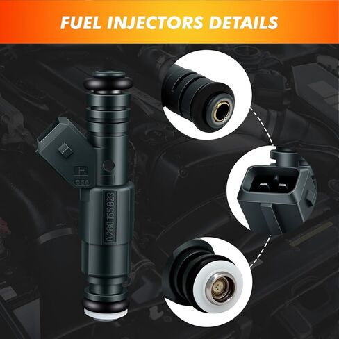 1999-2005 8Pcs Fuel Injectors Compatible for BMW 540i 1999-2003 740i 740il 1999-2001 X5 2000-2003 Z8 2003 4.4L 4.6L 4.8L V8, for Land Rover Range Rover 2003-2005 4.4L V8 Replace 0280155823 in Kuwait