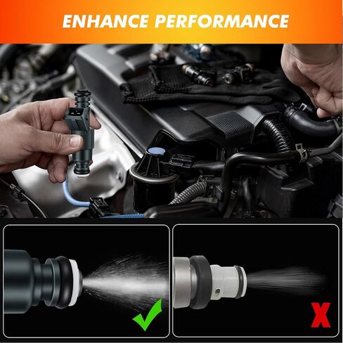 1999-2005 8Pcs Fuel Injectors Compatible for BMW 540i 1999-2003 740i 740il 1999-2001 X5 2000-2003 Z8 2003 4.4L 4.6L 4.8L V8, for Land Rover Range Rover 2003-2005 4.4L V8 Replace 0280155823 in Kuwait