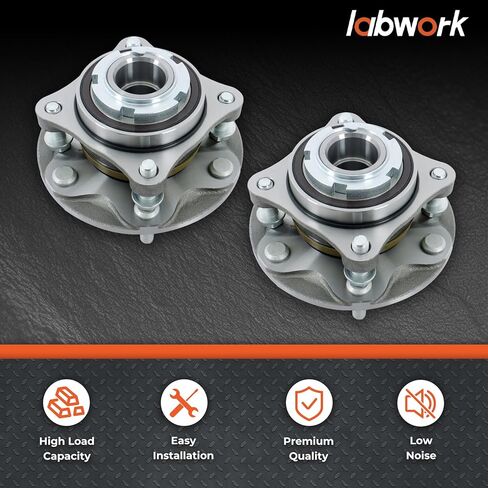 labwork 2pcs تحمل العجلة الأمامية واستبدال المحور لتويوتا 4Runner 2003-2019 لاستبدال FJ Cruiser 2007-2009 Tacoma 2005-2019 6 مسامير العروة مع ABS 950-004 in Saudi Arabia