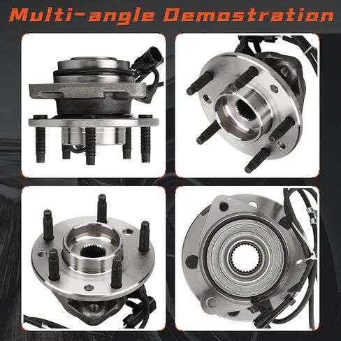 DRIVESTAR 513124 مجموعة محمل محور العجلة الأمامية لسيارة Chevy Blazer 1997-2005، S10 1997-2004؛ لجي إم سي جيمي 1997-2005، سونوما 1997-2004؛ ل ايسوزو هومبر 1998-2000; أولدز برافادا 1997-2001 ث/ABS 5 العروة in Saudi Arabia