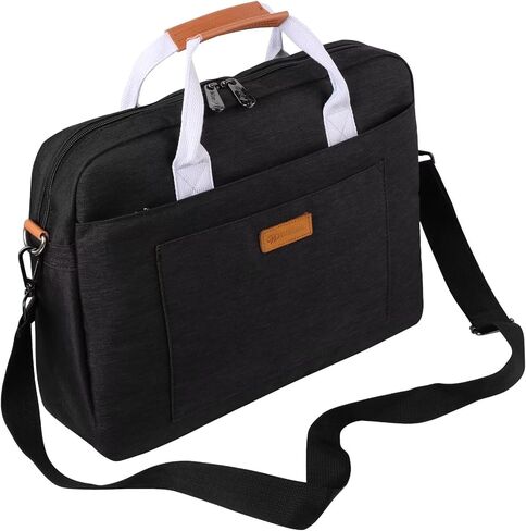 15 16 Inch Laptop Messenger Bag for Men and Women, Black Computer Shoulder Bag, Nylon Business Work Bag in Kuwait