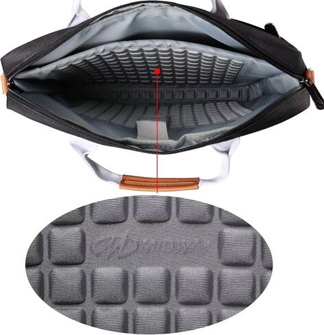 15 16 Inch Laptop Messenger Bag for Men and Women, Black Computer Shoulder Bag, Nylon Business Work Bag in Kuwait