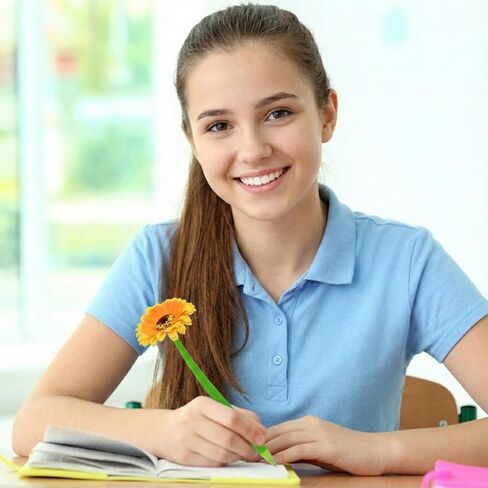 11 قطعة من أقلام الزهور على شكل وردة عباد الشمس، قلم حبر جل على شكل زهور صناعية مبتكرة، قلم كتابة على شكل زهرة 0.5 مم للنساء، مستلزمات هدايا المكتب المنزلي (مختلطة) in Kuwait