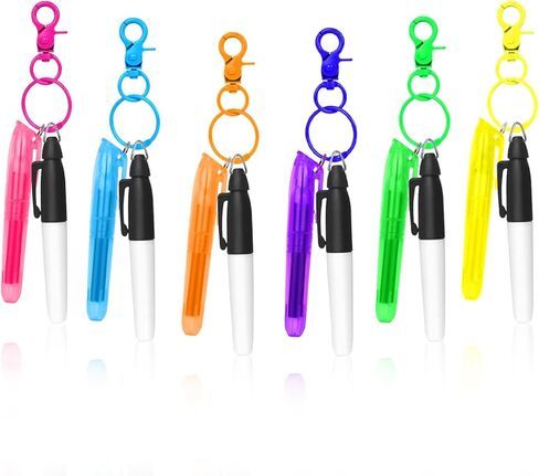 DLUGOPIS 18 Pcs Nurse Pen Set Nurse Badge Accessories Set Multicolor Mini Highlighter Nurse Pens Nurse Permanent Markers for Badge Nursing Keychain Clip for Nurses Doctors Medical Teachers in Saudi Arabia