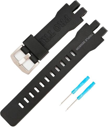 سوار ساعة بديل من الراتنج المقاوم للماء مقاس 20 مم لساعة Casio Protrek PRG-300 PRW-6000 PRW-6100 PRW-3000 PRW-3100 - مناسب للرجال والنساء، ملحق الساعة in Kuwait