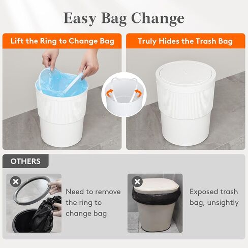 Lifewit Trash Can with Pop-Up Lid, 2.6gal Small Hidden Garbage Can with Decorative Faux Plant, Dog Proof Plastic Waste Basket for Bedroom, Office, Living Room, Kitchen, Bathroom in Kuwait