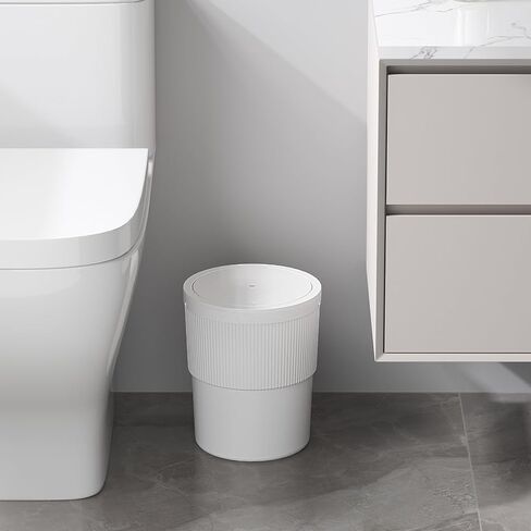 Lifewit Trash Can with Pop-Up Lid, 2.6gal Small Hidden Garbage Can with Decorative Faux Plant, Dog Proof Plastic Waste Basket for Bedroom, Office, Living Room, Kitchen, Bathroom in Kuwait