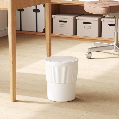 Lifewit Trash Can with Pop-Up Lid, 2.6gal Small Hidden Garbage Can with Decorative Faux Plant, Dog Proof Plastic Waste Basket for Bedroom, Office, Living Room, Kitchen, Bathroom in Kuwait