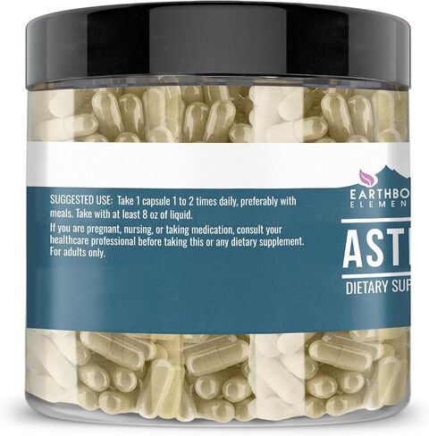 Earthborn Elements Astragalus Extract 200 Capsules, Pure & Undiluted, No Additives in Kuwait