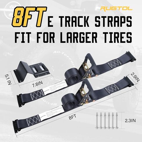 مجموعة أدوات ربط العجلات، 4500 رطل من أشرطة ربط UTV شديدة التحمل، 2 بوصة × 8 أقدام، أشرطة إطارات مقطورة المسار الإلكتروني للمركبة، UTV، المقطورات وجزازة العشب، عبوتان in Kuwait