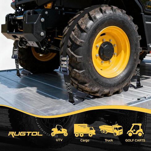 مجموعة أدوات ربط العجلات، 4500 رطل من أشرطة ربط UTV شديدة التحمل، 2 بوصة × 8 أقدام، أشرطة إطارات مقطورة المسار الإلكتروني للمركبة، UTV، المقطورات وجزازة العشب، عبوتان in Kuwait