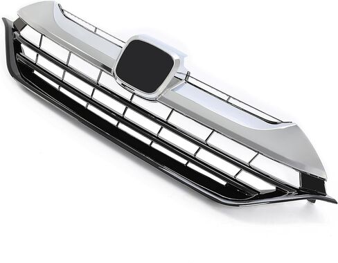 Front Grille Compatible with 2017-2019 Honda CRV CR-V Grill w/Logo Installation Location Replacement for HO1200234 71121TLAA00 Silvery+Black in Kuwait