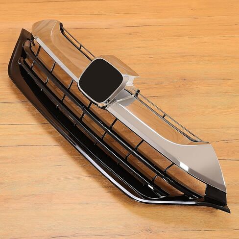 Front Grille Compatible with 2017-2019 Honda CRV CR-V Grill w/Logo Installation Location Replacement for HO1200234 71121TLAA00 Silvery+Black in Kuwait