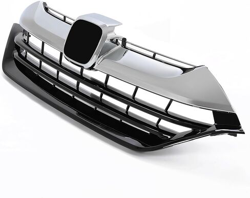 Front Grille Compatible with 2017-2019 Honda CRV CR-V Grill w/Logo Installation Location Replacement for HO1200234 71121TLAA00 Silvery+Black in Kuwait