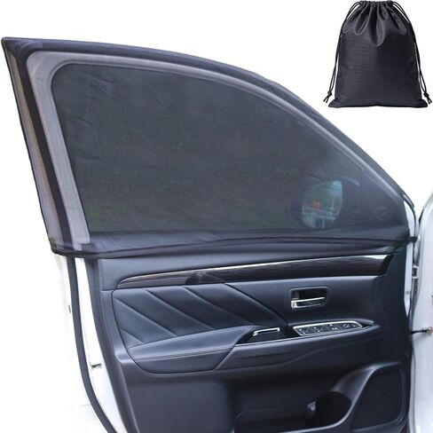 نافذة السيارة الشمس الظل النوافذ الجانبية ظلة مقعد السيارة الشمس حامي الجبهة ظلال الستائر شبكات الشاشة يغطي شبكات مانع الصبغة (2 حزمة الظل النافذة الأمامية) in Kuwait