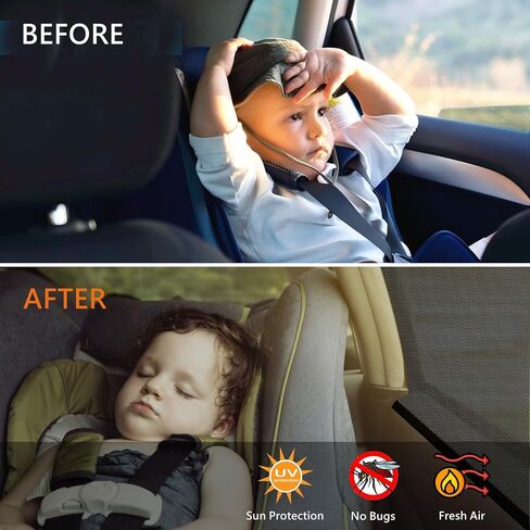 Car Window Sun Shade Side Windows Sunshade Car Seat Sun Protector Front Shades Curtains Screen Nets Covers Meshs Tint Blocker (2 Pack Front Window Shade) in Saudi Arabia