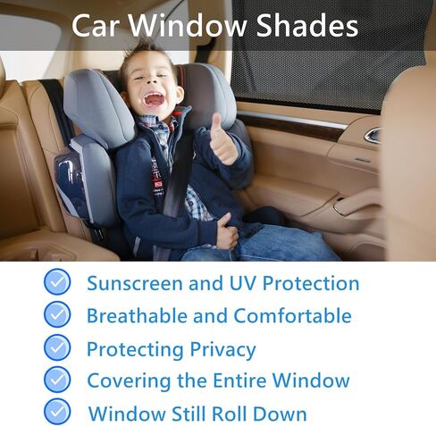Car Window Sun Shade Side Windows Sunshade Car Seat Sun Protector Front Shades Curtains Screen Nets Covers Meshs Tint Blocker (2 Pack Front Window Shade) in Saudi Arabia