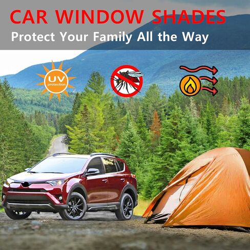 Car Window Sun Shade Side Windows Sunshade Car Seat Sun Protector Front Shades Curtains Screen Nets Covers Meshs Tint Blocker (2 Pack Front Window Shade) in Saudi Arabia