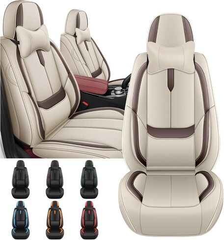 مجموعة أغطية مقاعد أرازي كاملة لسيارة Honda CRV 2007-2025، غطاء مقعد سيارة من جلد نابا تغطية كاملة مقاوم للماء واقيات مقاعد ممتازة (أسود وأحمر، 5 مقاعد قياسية) in Saudi Arabia