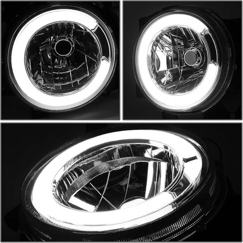 زوج من مصابيح الكروم الأمامية بتصميم C-Styling LED DRL الأمامية لمصابيح الرأس المتوافقة مع Toyota FJ Cruiser 07-14 in Saudi Arabia