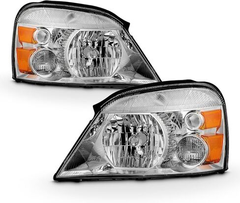 AKKON - Fits 2004-2007 Ford Freestar 04-07 Mercury Monterey Chrome Headlights Pair Driver Left+Passenger Right 2005 2006 in Saudi Arabia