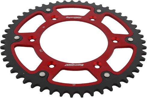 Supersprox Stealth Rear Sprocket (51T) (Red) Compatible With 02-19 HONDA CRF450R in Kuwait