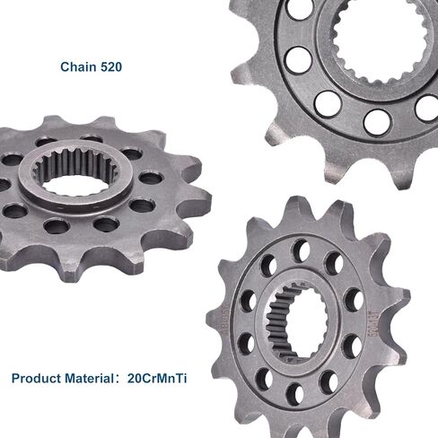 13T Front Sprocket 520 Chain Carburizing Steel 9.3mm Fit for Kawasaki KX250F 2006-2017 KX250 KX252 2018-2025 KX250X 2021-2025 Replacement for 250cc Motorcycle Engine in Saudi Arabia