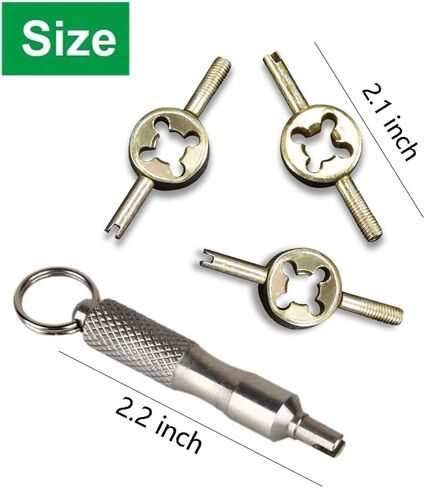 5 Pcs Tire Valve Removal Tool Kit, Valve Core Removal Tool for Car Tire Valve Stem Puller Tools Set Valve Core Remover Tire Repair Stem Tool Deflating Screw Driver Tool Key Chain Design in Saudi Arabia