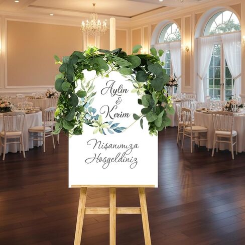 4 PCS Eucalyptus Garland for Table, 5.9ft Artificial Greenery Garland Faux Eucalyptus Leaves Greenery Vines for Wedding Arch Spring Table Runner Festival Centerpieces Backdrop Decorations in Kuwait