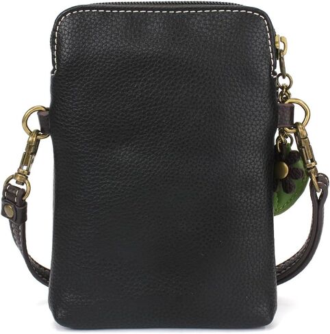 CHALA Crossbody Cell Phone Purse | Women's Multi-Color Wristlet Handbags with Adjustable Strap (Black_ Red Mushroom) in Saudi Arabia